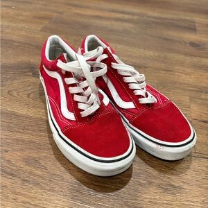 Vans Red and White Women's Sneakers